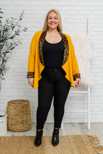 I Have A Dream Animal Print Blazer in Mustard