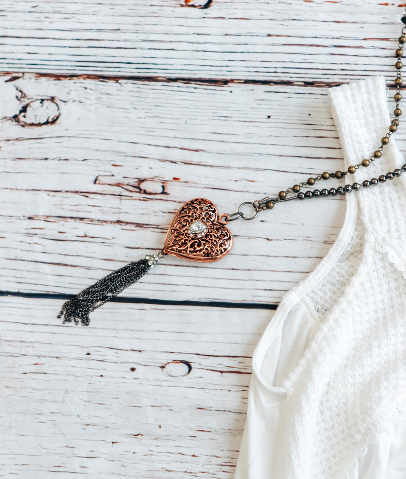 #F67 Heart Medallion Necklace