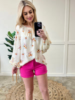 Dainty Ivory Floral Blouse