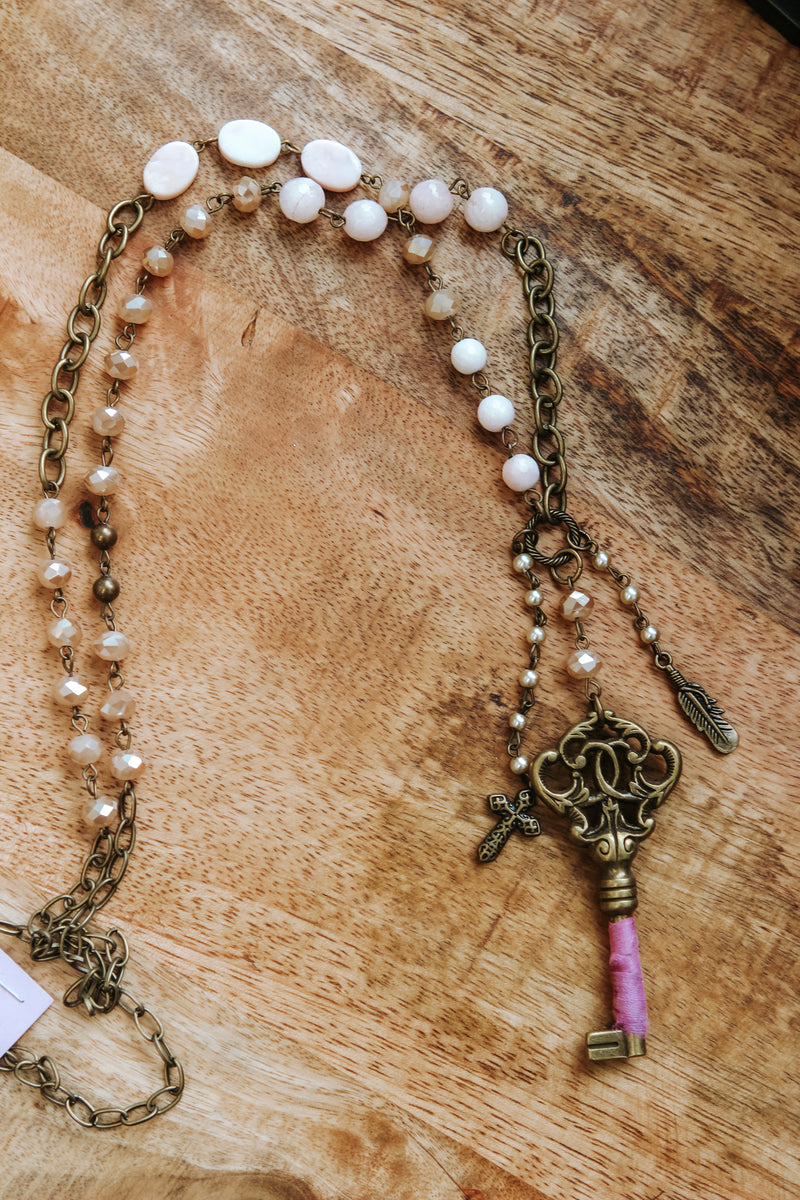 #H591 The Cross of Heavenly Keys Necklace