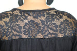 #K420 Floral Lace Shoulders (Black)