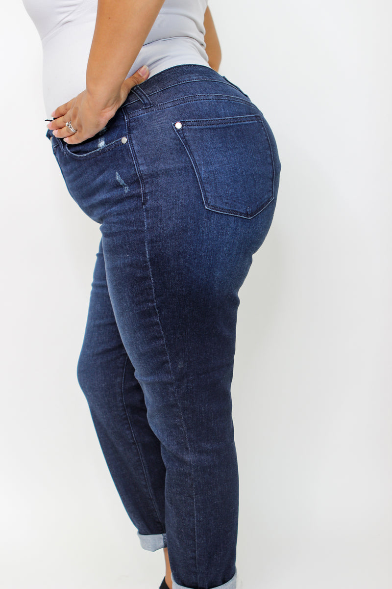 #K435 Cool As Can Be Judy Blue Boyfriend Jeans