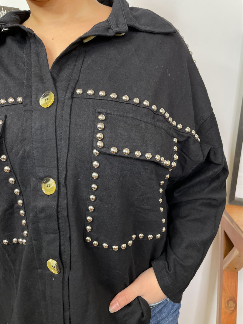 #L983 Studded In Perfection Blazer (Charcoal)