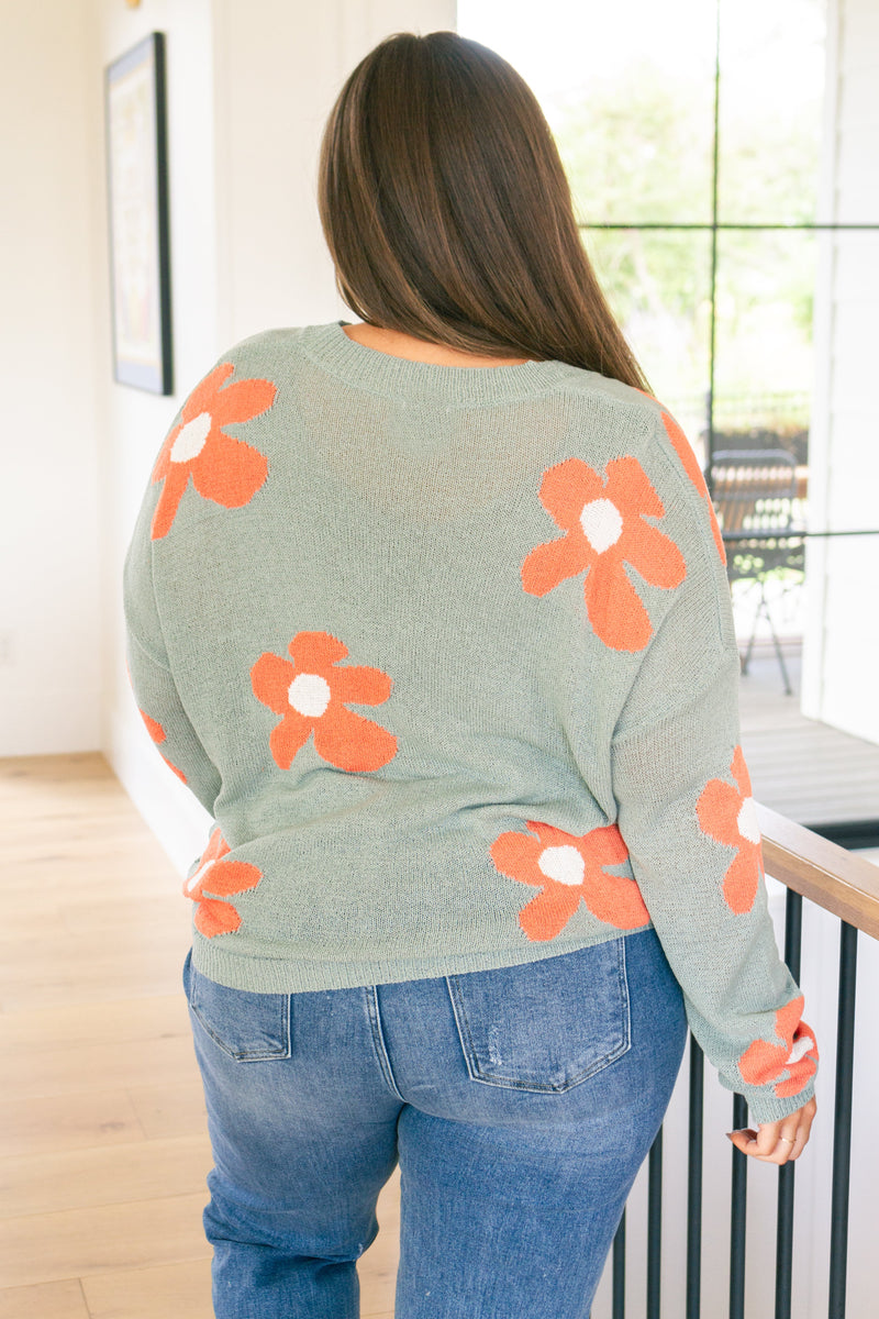 Smiley sunflower online cardigan