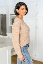 Irish Coffee Knitted Crop V Neck Sweater BF35