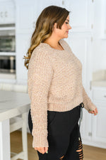 Irish Coffee Knitted Crop V Neck Sweater BF35