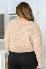 Irish Coffee Knitted Crop V Neck Sweater BF35