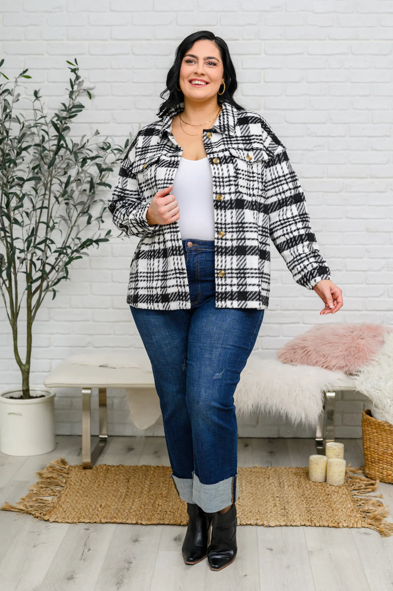 Plaid jacket plus size sales