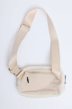 Keeping Up Sherpa Side Bag in Cream