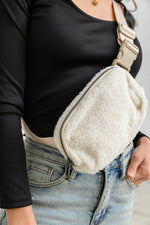 Keeping Up Sherpa Side Bag in Cream