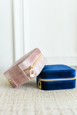 Kept and Carried Velvet Jewelry Box in Navy