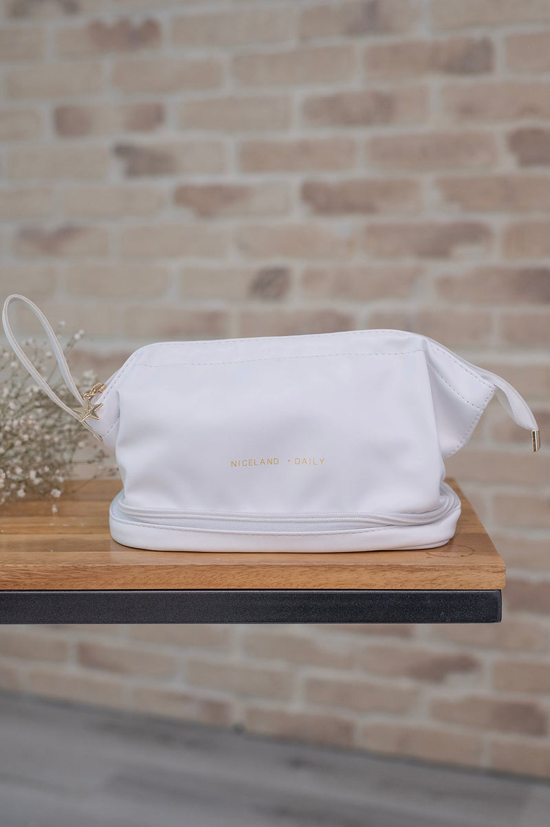 Large Cloud Cosmetic Bag Ivory White