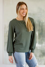 Like Dreamers Do Waffle Knit Top LD23