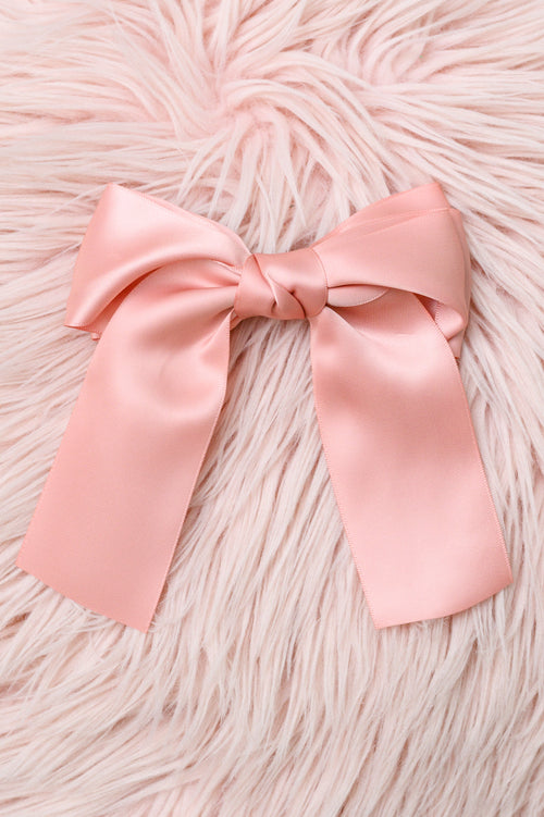 Love Story Satin Bow in Blush