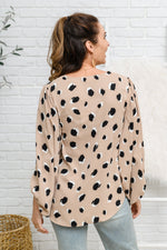 Lovely Days Long Sleeve Blouse in Beige