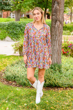 Loving Life Tiered Knee Length Floral Dress