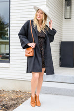 Make Your Happiness Long Sleeve Dress in Black LD23