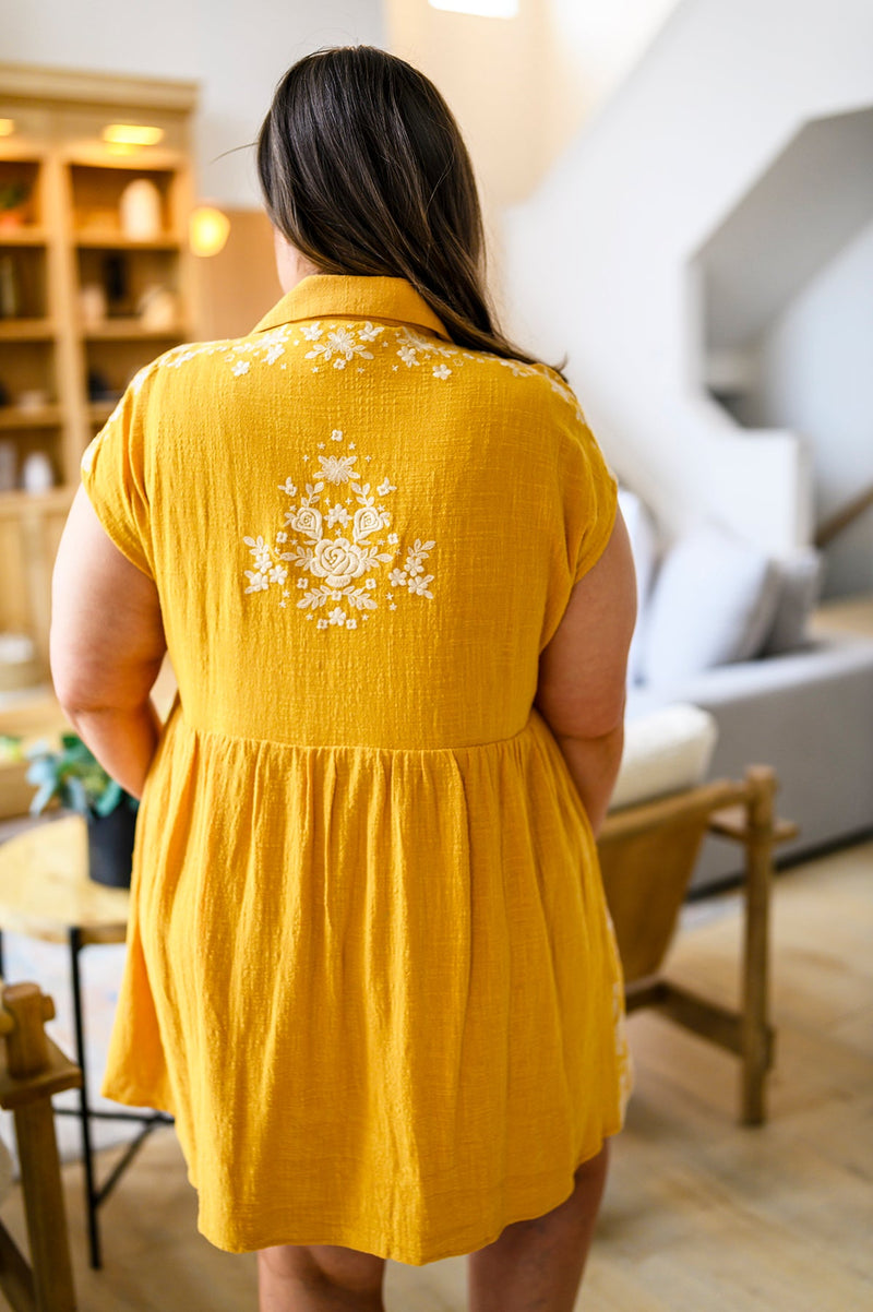 Marigold Embroidered Dress LD23