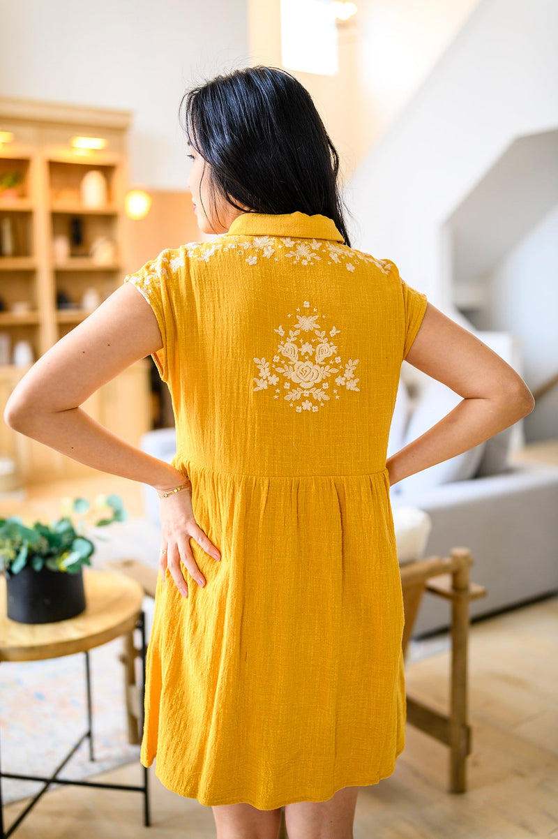 Marigold Embroidered Dress LD23