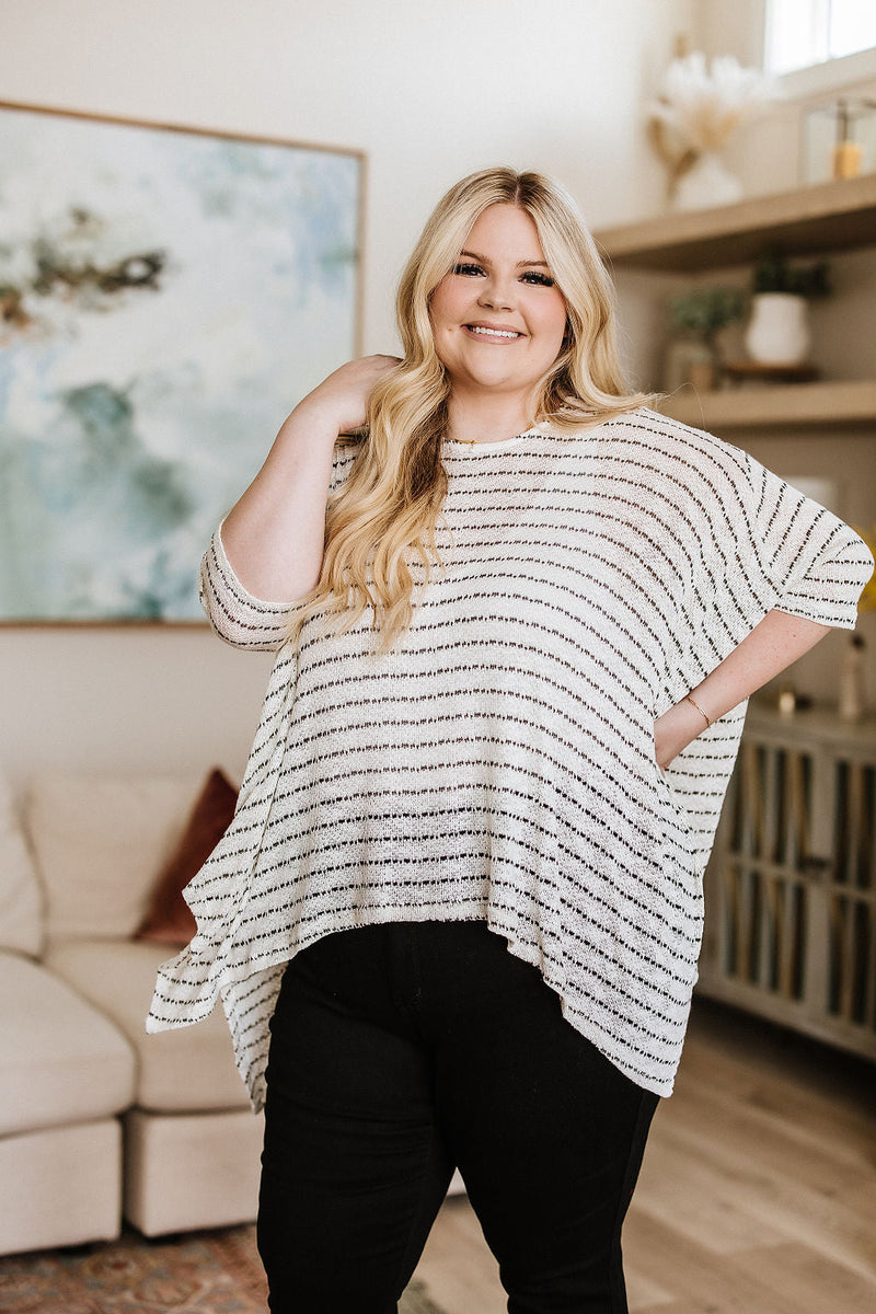 Meyers Striped High Low Boxy Top