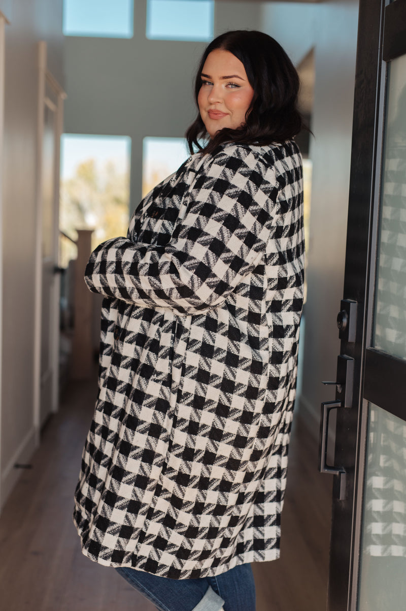 Monochromatic Moment Plaid Coat