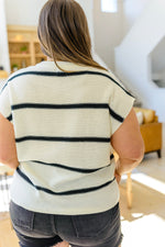More or Less Striped Sleeveless Sweater LD23