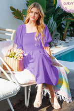 #P571 Summer Lavender Mid Dress