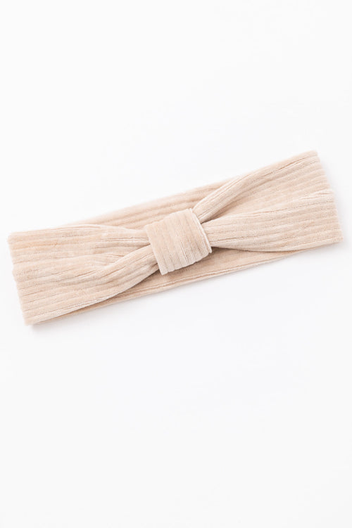 Perfect Plush Corduroy Headband In Beige