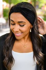 Perfect Plush Corduroy Headband In Black