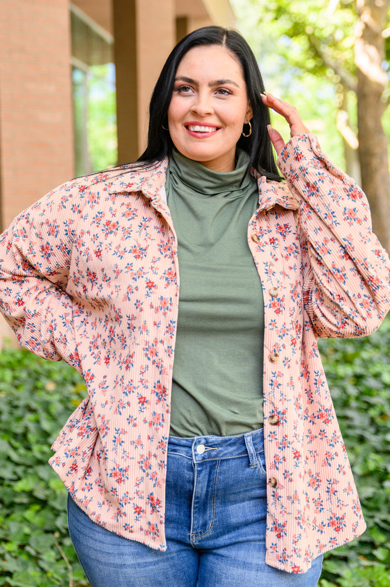 Plain Jane Turtle Neck Top in Cargo