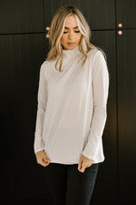 Plain Jane Turtle Neck Top in White