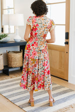 Please Don't Go Floral Midi Dress