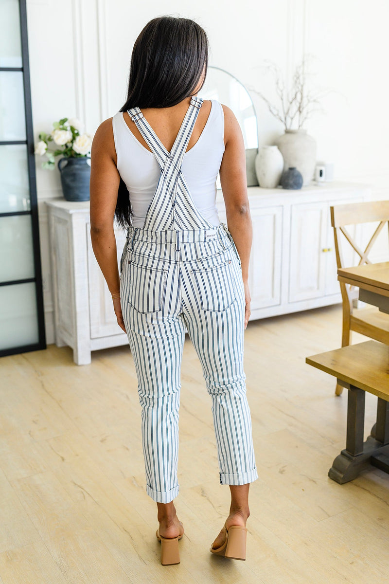 Railroad Stripe Overalls AVE30