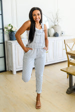 Railroad Stripe Overalls AVE30