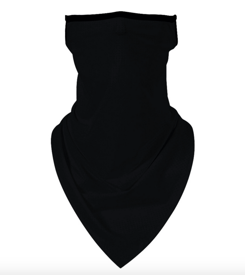 #C122 Black Bandana Face Covering