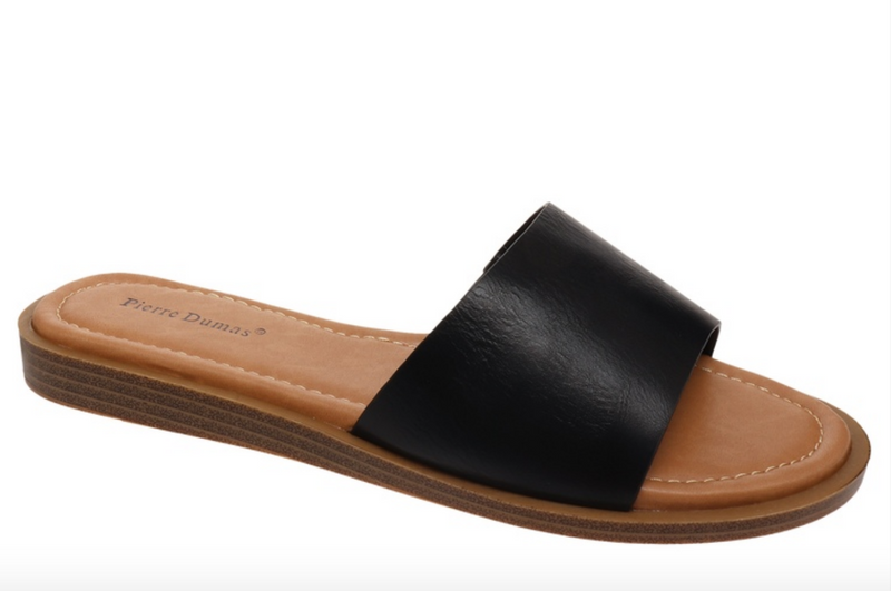 #H692 Simply Chic Slip On Sandals (Black)