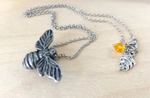 #J964 Big Bumble Bee Necklace