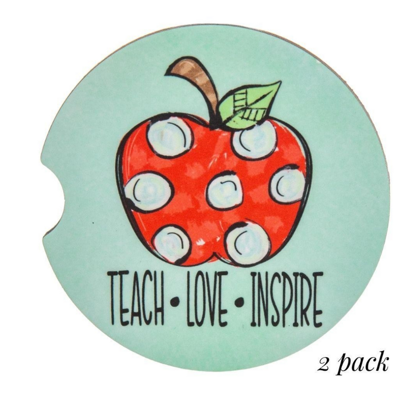 #K87 Teach Love Inspire Car Coasters
