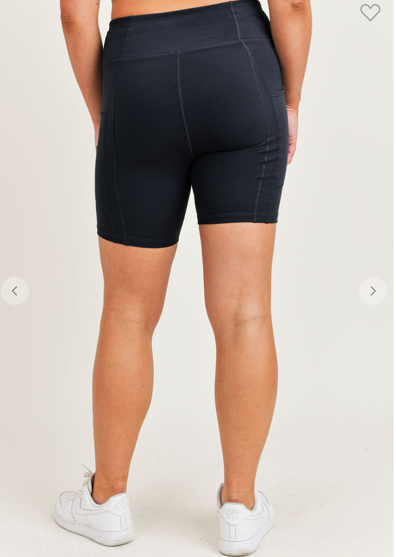 #K204 Bring It Back Biker Shorts (BLACK)