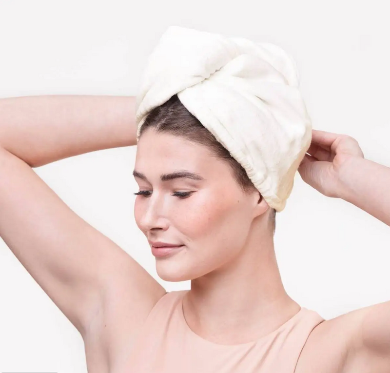 #K429 Darling Kitsch Microfiber Hair Towel (IVORY)