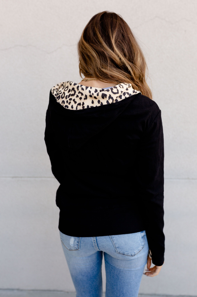#K590 Ampersand Not A Cheetah Full Zip Sweatshirt