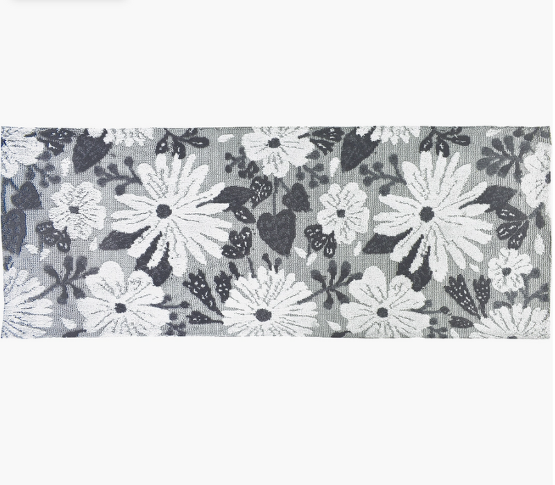 #K843 Wildflowers In Gray Accent Runner