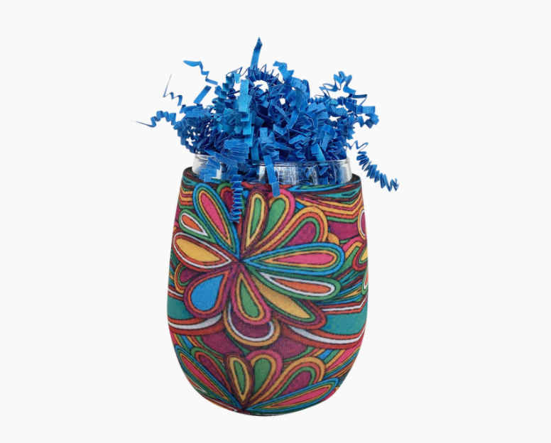 #L437 Wine Huggie (Floral)