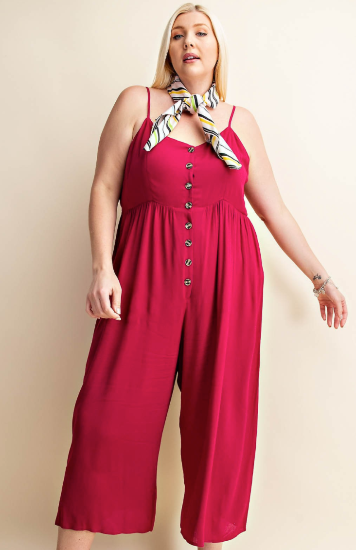 #L905 One Right Now Jumpsuit (Magenta)