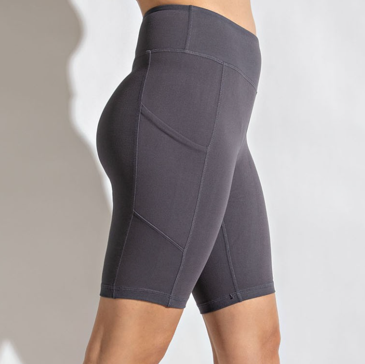 #M415  All Right Biker Shorts (Grey)