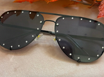 #M554 Hollywood Studded Aviator Sunglasses