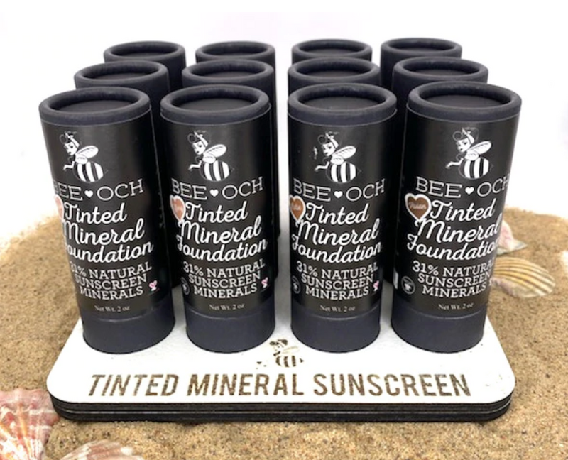 #N157(NRS) Tinted Mineral Sunscreen 2 oz Paper Push  Bee Och