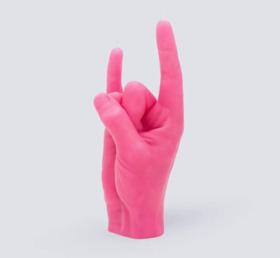 #N606 CandleHand Gesture Candle You Rock