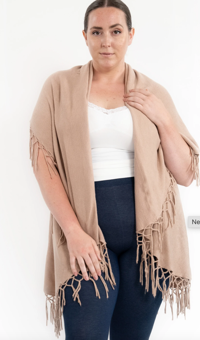 ET8084 Double Layered Vest With Fringe