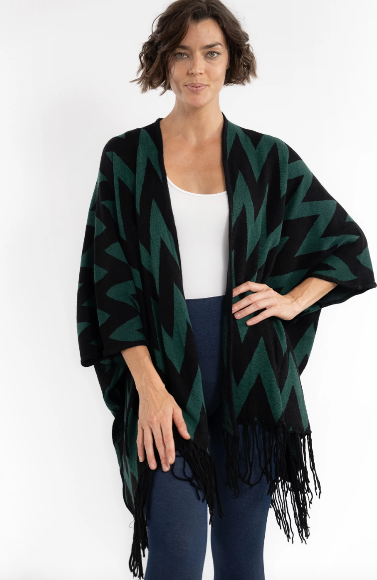 ET6006 Shot In The Dark Poncho With Fringe